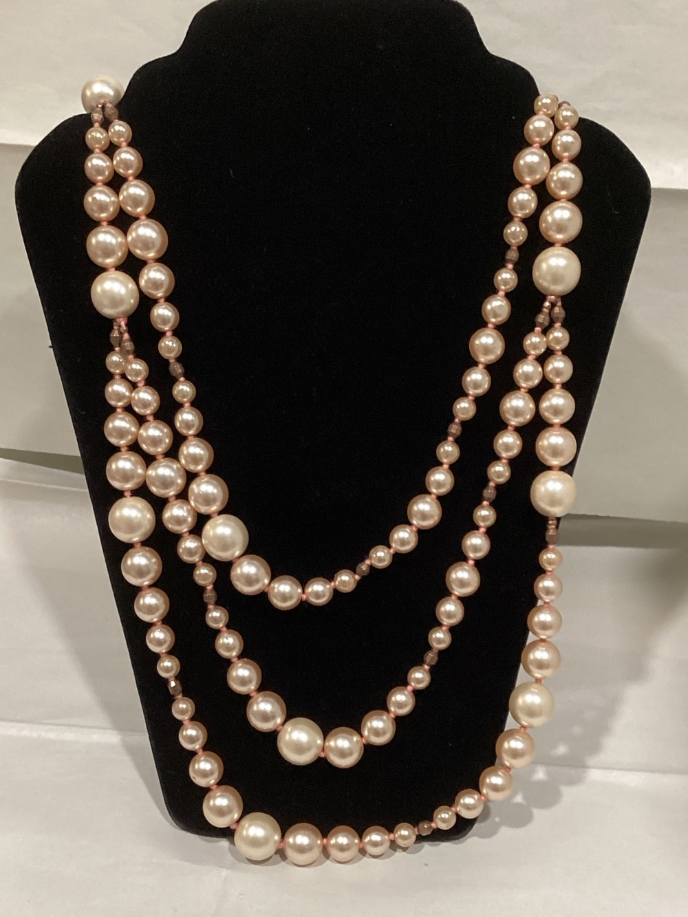 Chan Luu Multi-Strand Pearl Necklace in Blush
